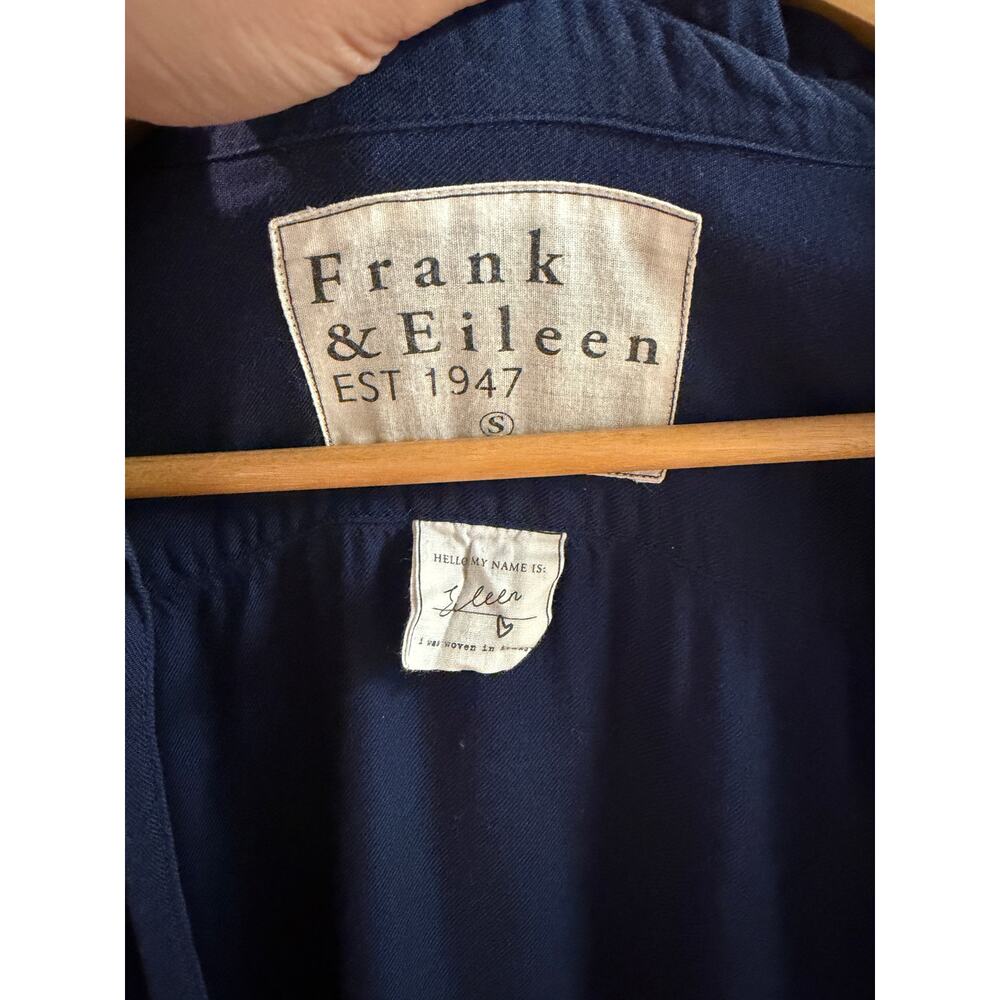 Frank & Eileen Eileen Long sleeve shirt Navy Modal S - Picture 3 of 6